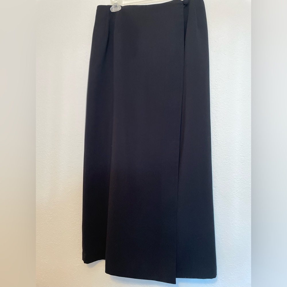 Geoffrey Beene Sport Vintage Women’s Black Ankle Length Wrap Skirt Size 12‎